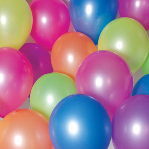 Lot de 50 ballons couleur fluo