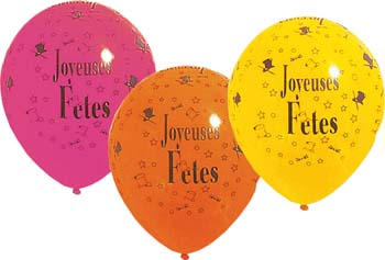 ballon de 30cm multicolores joyeuses fetes