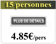 pack hollywood pour 15 personnes soit 4.85 euro/pers