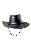 chapeau simili cuir noir cow-boy
