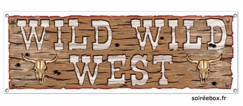 bannière wild west  plastique