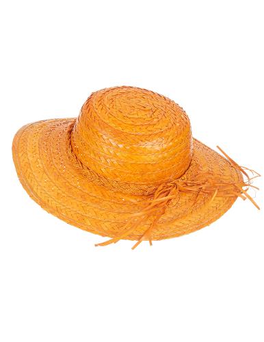 chapeau de paille femme orange