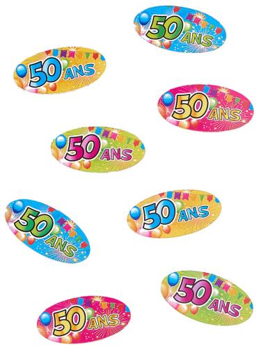 confettis anniversaire 50 ans en carton