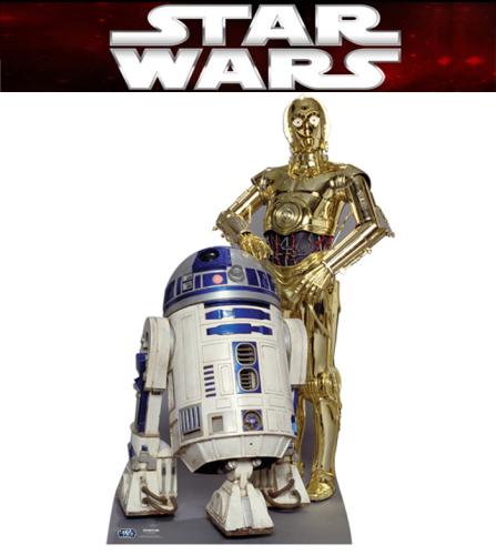 figurine géante R2-D2 C3P-O en carton
