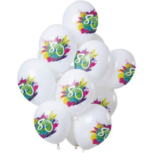 6 ballons decoration années 80