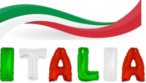 LOT DE 6 BALLONS ITALIA 41CM