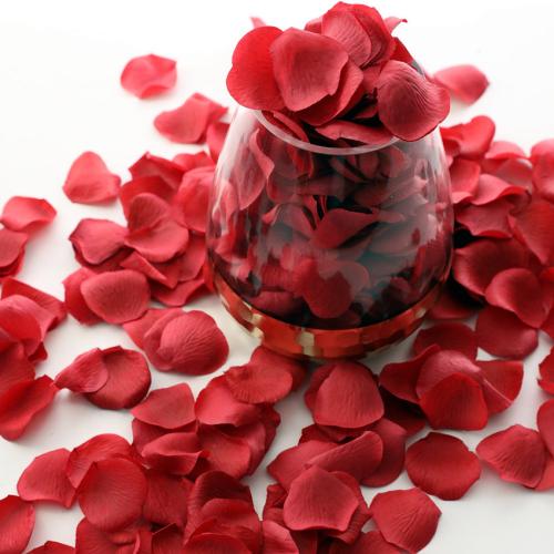 petale de rose rouge tissu