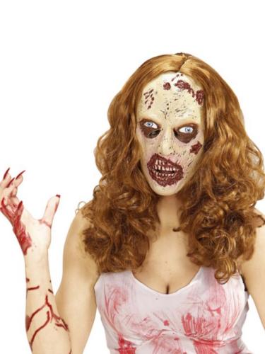 masque femme zombie latex