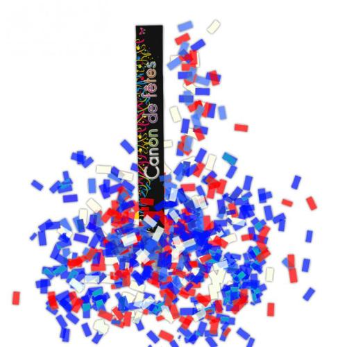 canon à confettis tricolore de 40 cm