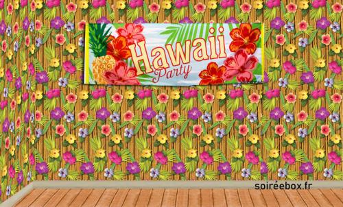 décor mural hawai tahiti en plastique