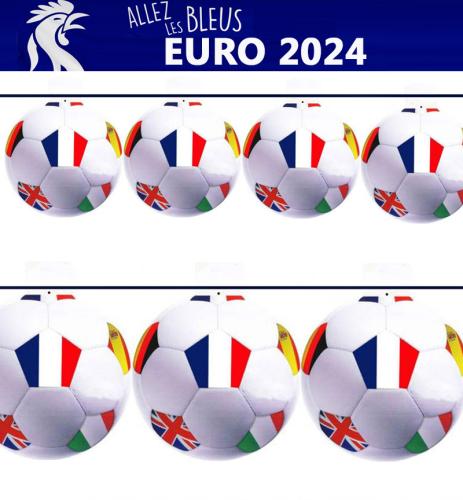 Guirlande de foot multination papier EURO 2024 foot