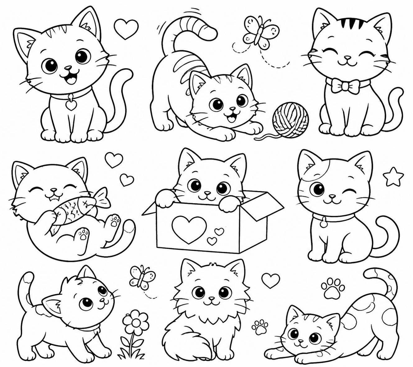 découvrez 7 modèles de coloriage de chat à imprimer, parfaits pour divertir et développer la créativité des petits artistes en herbe.