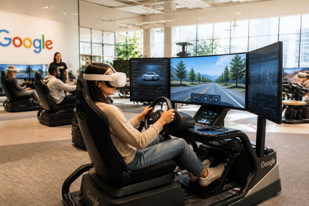 découvrez google driving simulator, une expérience immersive de conduite virtuelle accessible à tous, pour apprendre et s'amuser en toute sécurité.