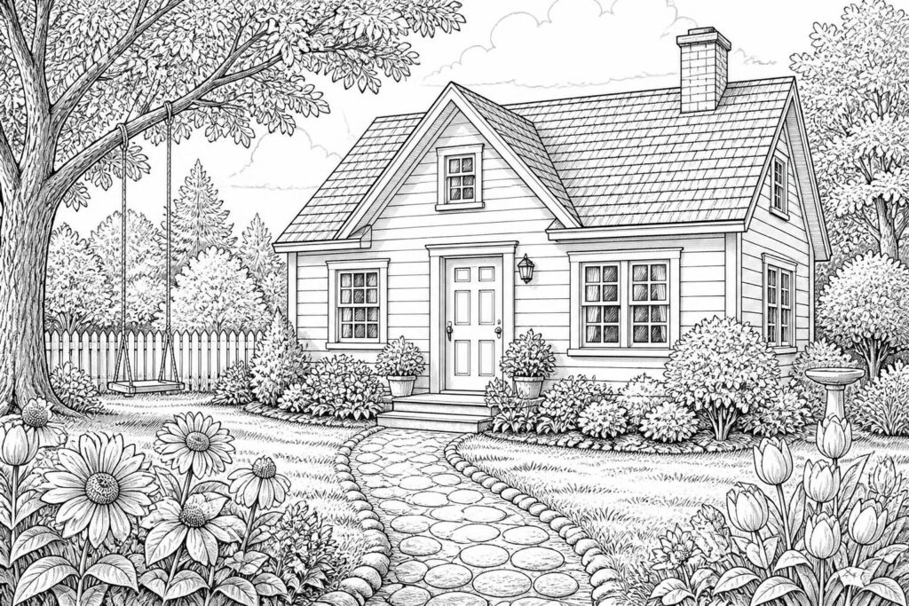découvrez la maison à colorier, une activité créative idéale pour petits et grands, qui stimule l'imagination et offre des moments de détente en famille.
