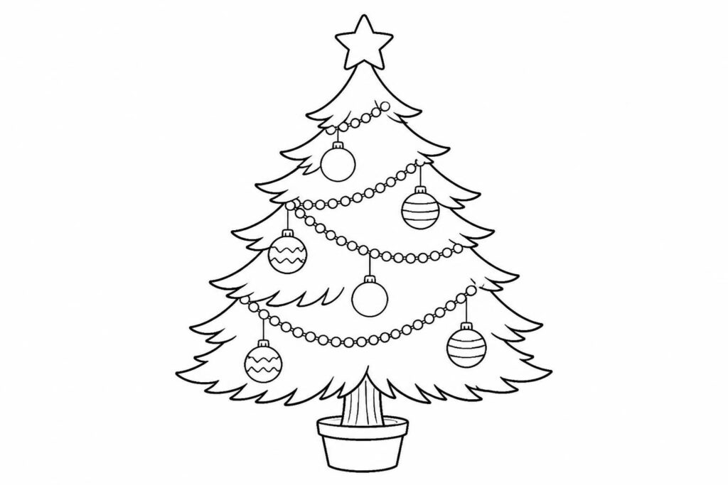 téléchargez et imprimez gratuitement des coloriages de sapin de noël faciles pour petits et grands. des modèles variés pour décorer vos fêtes avec créativité!
