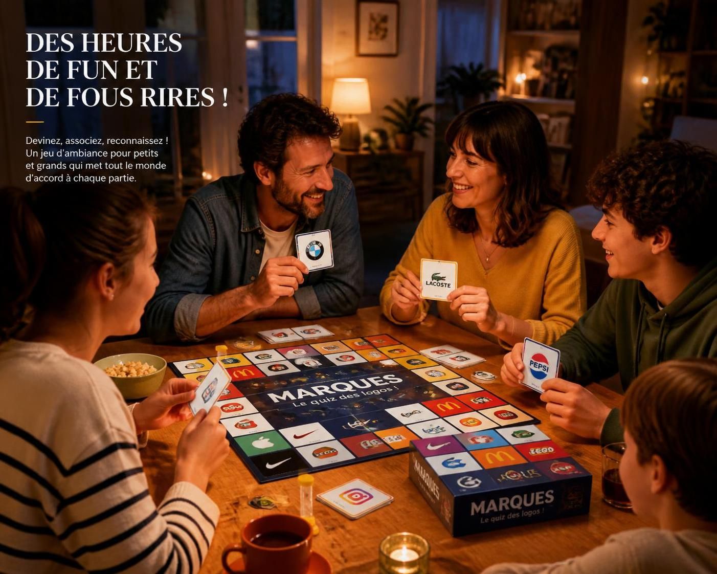 testez votre culture visuelle en famille ou entre amis avec le jeu le logo des marques. amusez-vous à reconnaître les logos célèbres et développez votre esprit d'équipe !