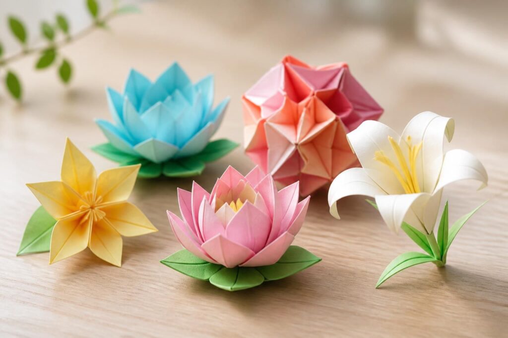 découvrez comment réaliser facilement des origamis fleurs, incluant des modèles de lotus, lys et créations 3d pour embellir vos décorations et cadeaux.