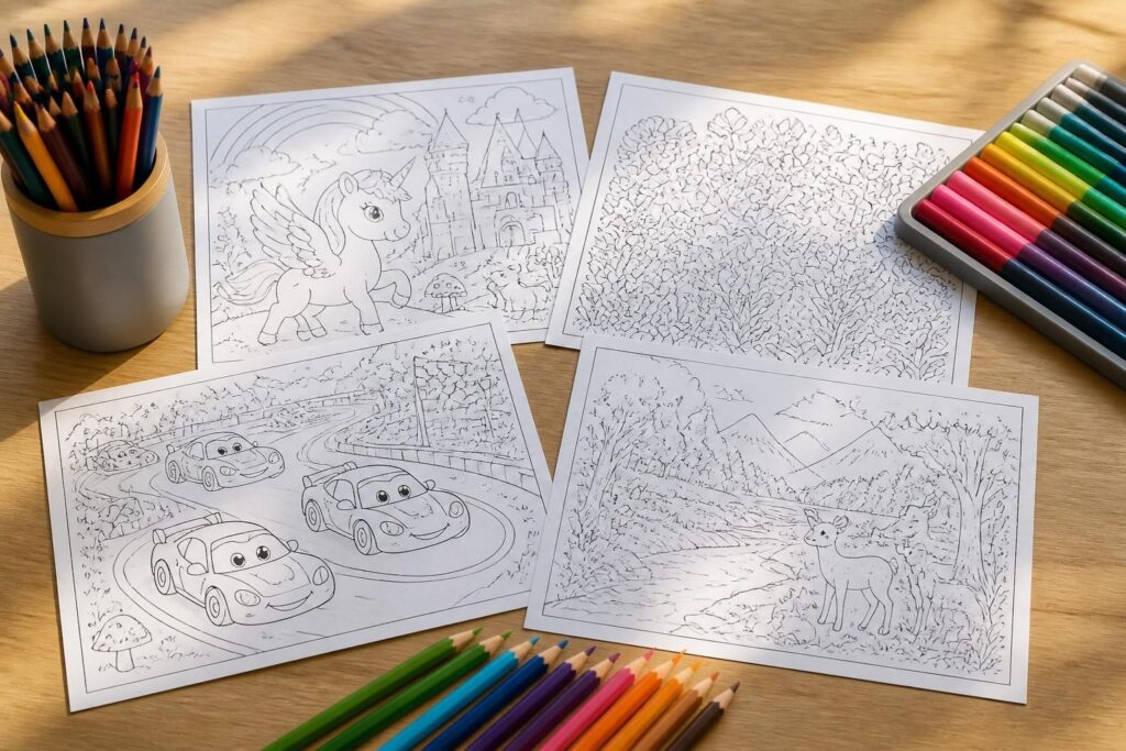 découvrez une collection gratuite de dessins à colorier pour enfants avec des thèmes variés et des idées originales pour stimuler leur créativité.