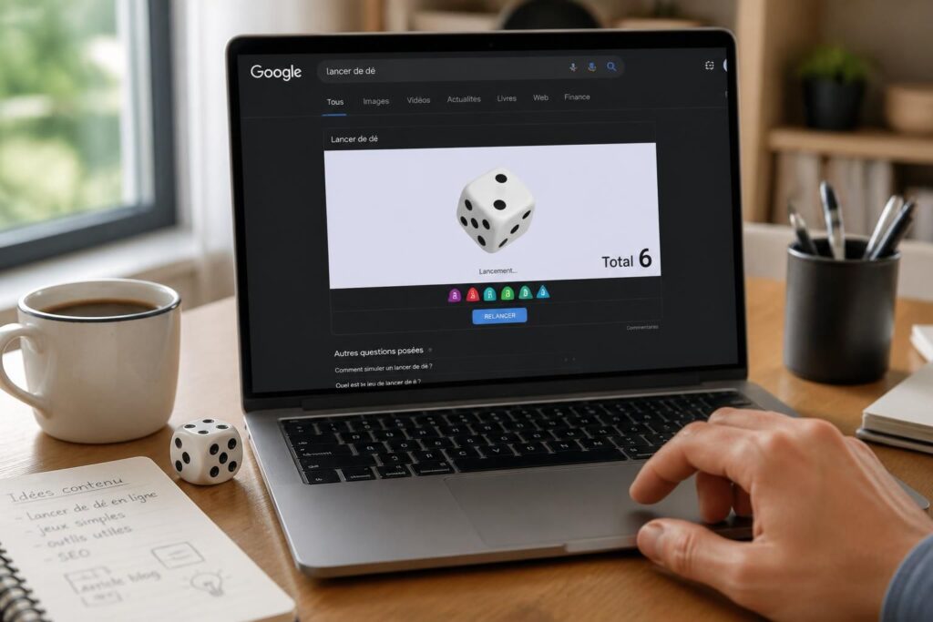 découvrez comment utiliser la fonction ludique de lancer le dé google en ligne pour pimenter vos recherches et vous amuser facilement.