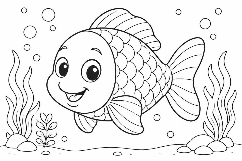 découvrez un dessin facile et animé de poisson à colorier, parfait pour les enfants. amusez-vous en colorez tout en développant la créativité des petits.