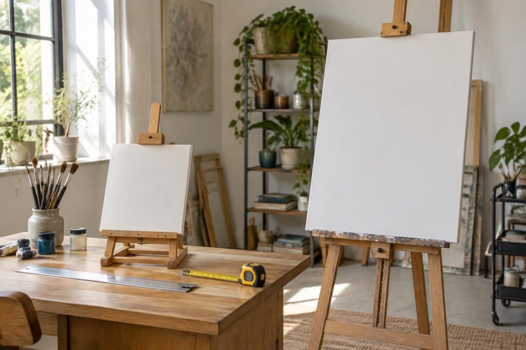 découvrez les dimensions idéales d’un chevalet de table ou de peinture et choisissez le modèle adapté à votre espace, votre toile et votre pratique.